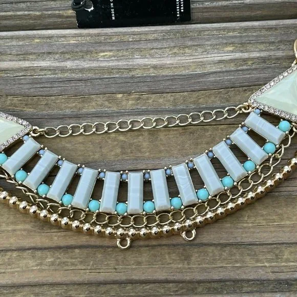 Baublebar Women Necklace Rope Chunky Statement Gold Tone Necklace Jewelry - Picture 3 of 9